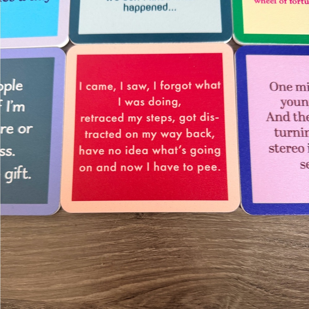 Humorous Quote Coasters Set — Multi-Color Decorative Coasters - Picture 6 of 15